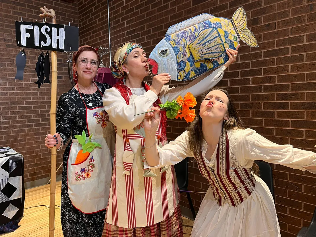 Spiritual Cabaret Lab performers in costume at a community event