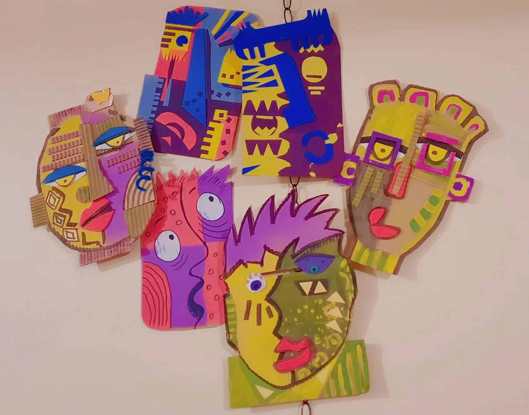 Participants performing with their handmade masks