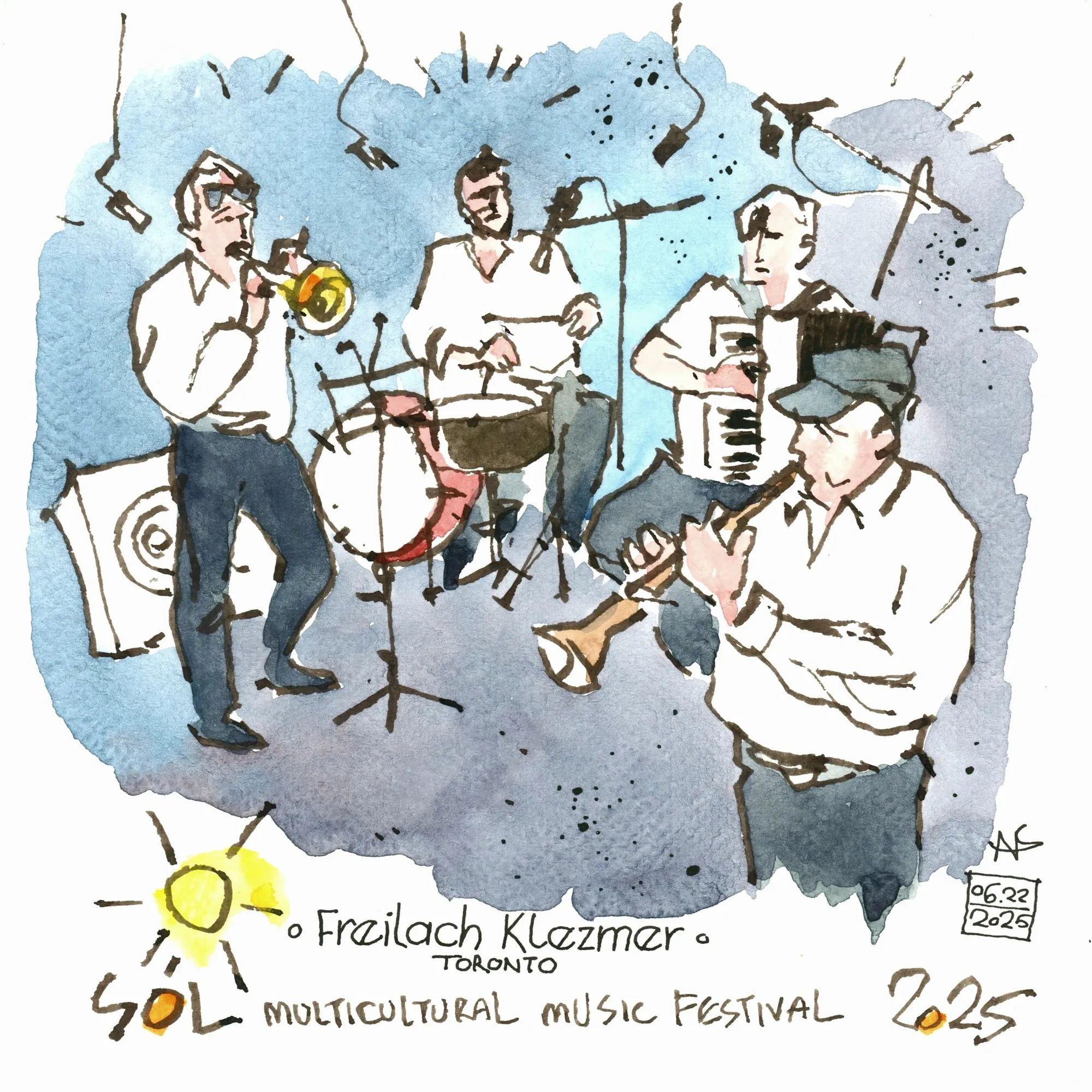 Sound meditation for peace rendered as part of the festival's visual record