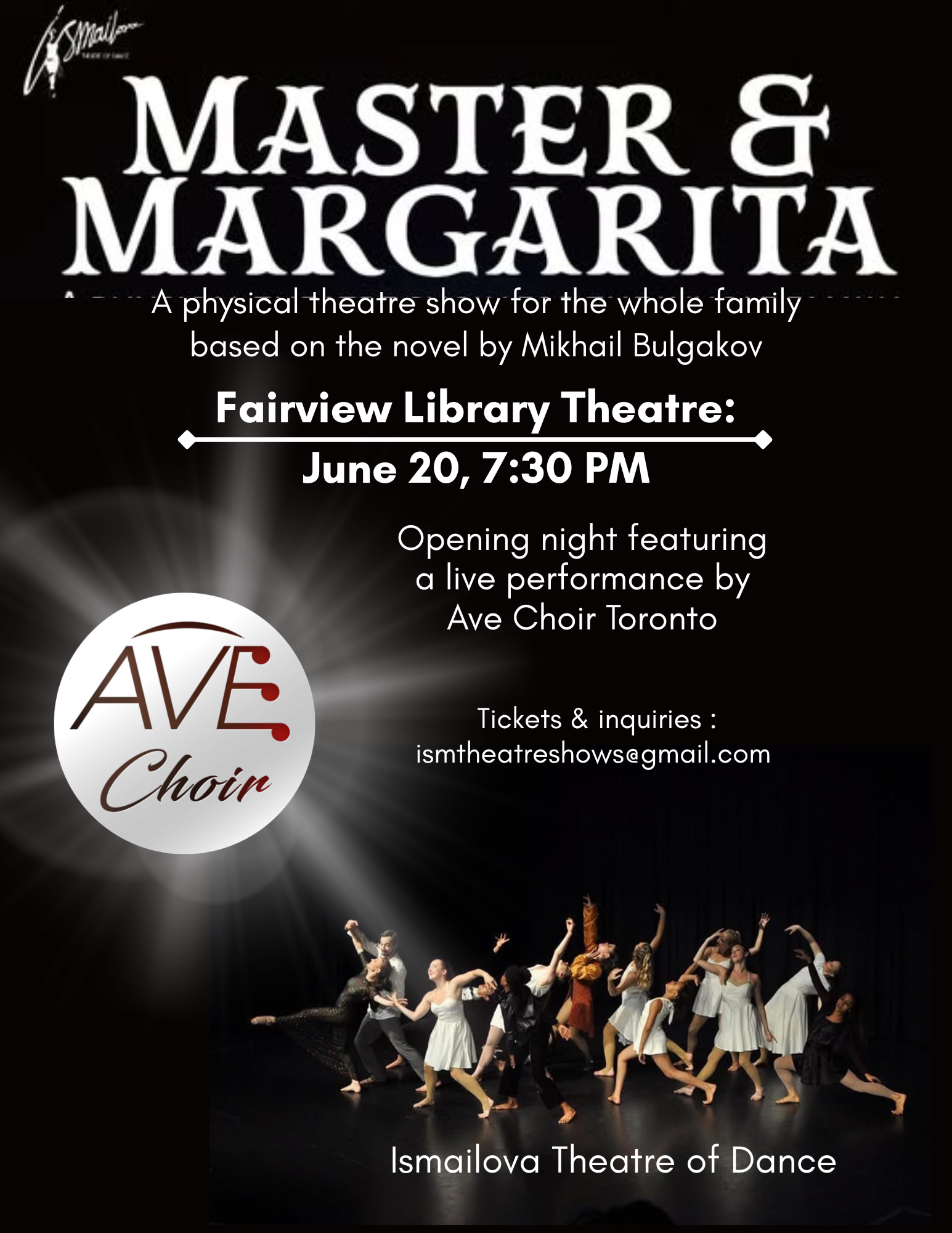 Master and Margarita: Physical Theatre by Ismailova Theatre of Dance
