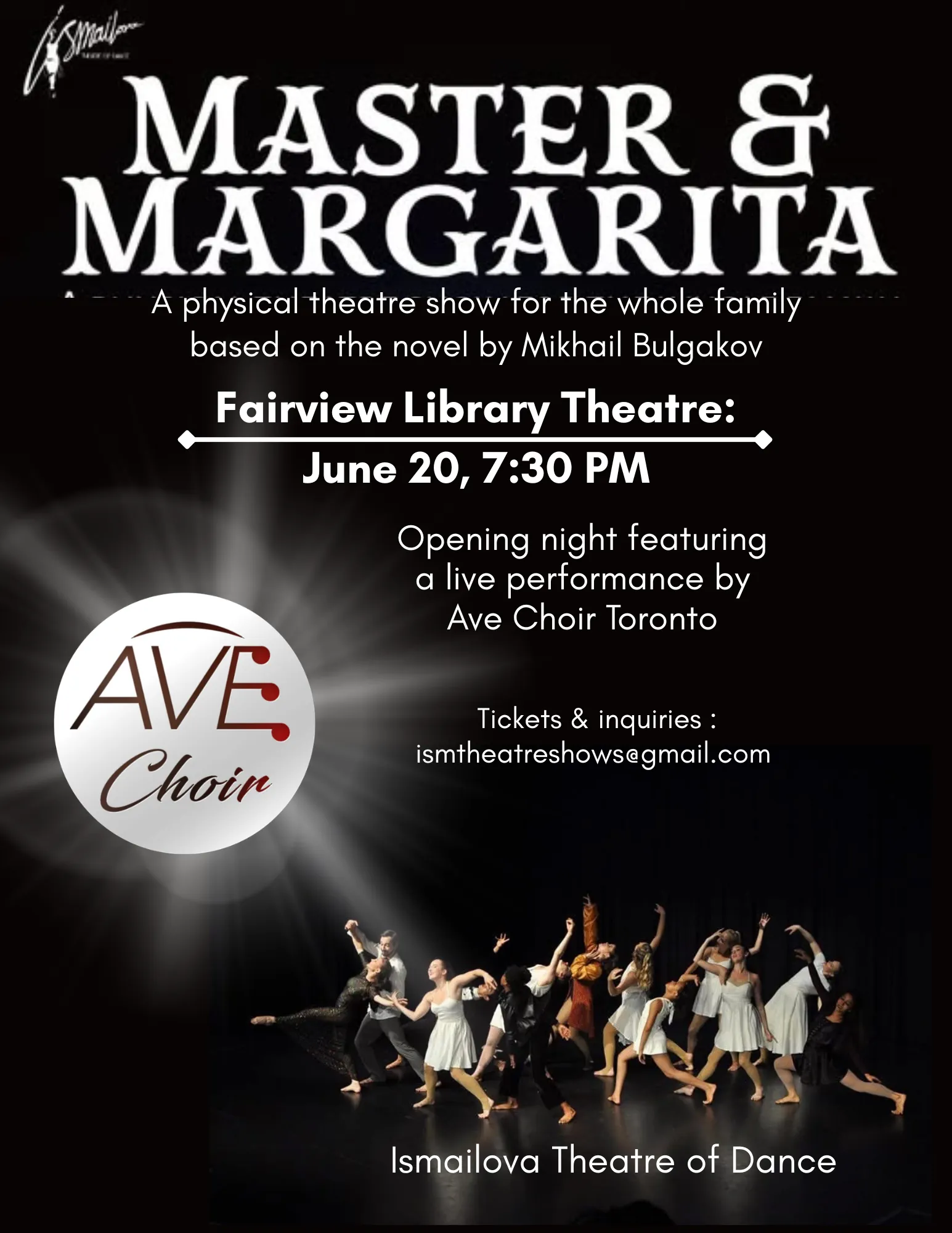 Master and Margarita: Physical Theatre by Ismailova Theatre of Dance