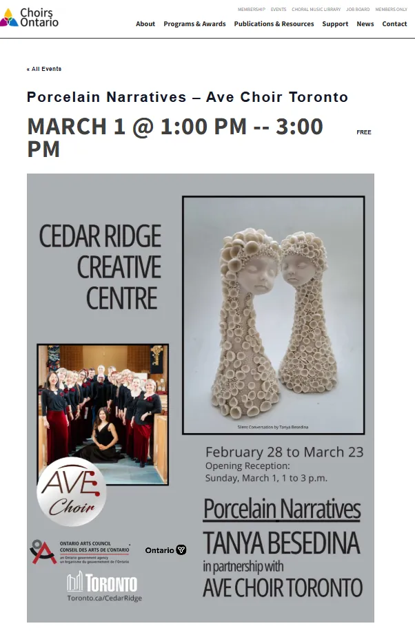 Porcelain Narratives: Tanya Besedina with Ave Choir Toronto
